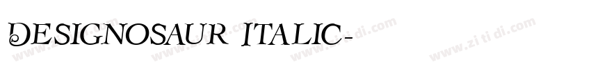 Designosaur Italic字体转换